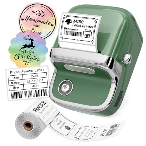 Phomemo M150 Thermo etikettendrucker, Kompakte tragbare Beschriftungsgerät, Bluetooth Etikettendrucker für Barcodes, QR Codes, Büro, Lebensmittel & Einzelhandel, Ideal für Zuhause & Kleinunternehmen Phomemo M150 Thermo etikettendrucker, Kompakte tragbare Beschriftungsgerät, Bluetooth Etikettendrucker für Barcodes, QR Codes, Büro, Lebensmittel & Einzelhandel, Ideal für Zuhause & Kleinunternehmen von Phomemo