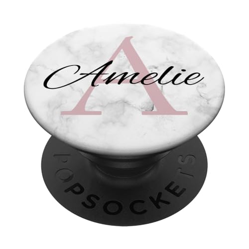 Amelie Rosa Monogramm Buchstabe A Girls PopSockets Klebender PopGrip Amelie Rosa Monogramm Buchstabe A Girls PopSockets Klebender PopGrip von Phone 4 U Designs