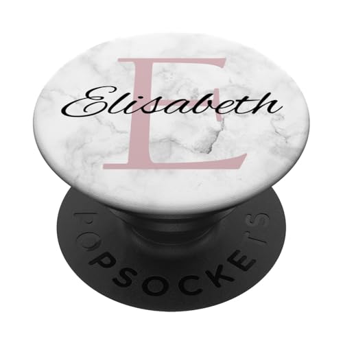 Elisabeth Pink Monogramm Glamour Buchstabe E Girls PopSockets mit austauschbarem PopGrip von Phone 4 U Designs