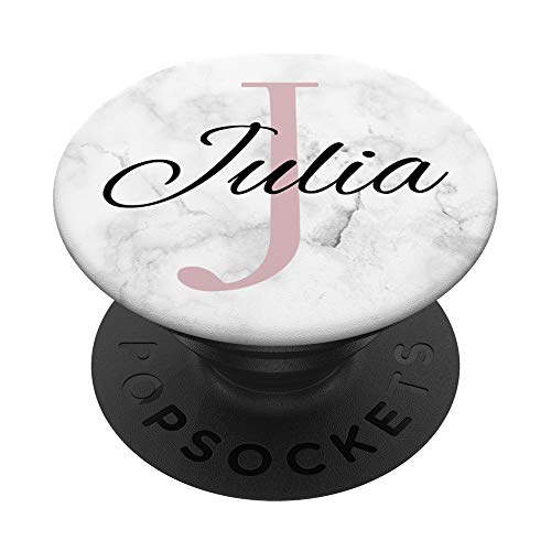 Julia Rose Rosa Monogramm Buchstabe J Girls PopSockets mit austauschbarem PopGrip von Phone 4 U Designs