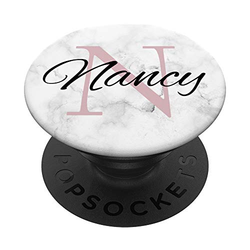 Nancy Rose Glamour Monogramm Buchstabe N Girls Pink PopSockets mit austauschbarem PopGrip Nancy Rose Glamour Monogramm Buchstabe N Girls Pink PopSockets mit austauschbarem PopGrip von Phone 4 U Designs