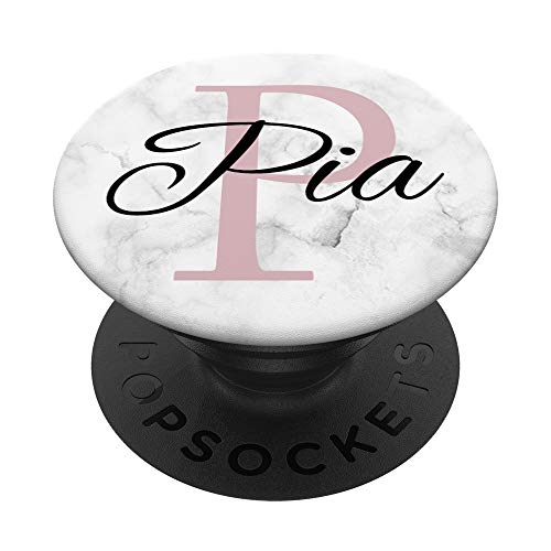 Pia Rose Rosa Monogramm Buchstabe P Mädchen personalisiert PopSockets mit austauschbarem PopGrip von Phone 4 U Designs