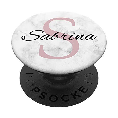Sabrina Rose Pink Monogramm Buchstabe S Mädchen PopSockets mit austauschbarem PopGrip Sabrina Rose Pink Monogramm Buchstabe S Mädchen PopSockets mit austauschbarem PopGrip von Phone 4 U Designs