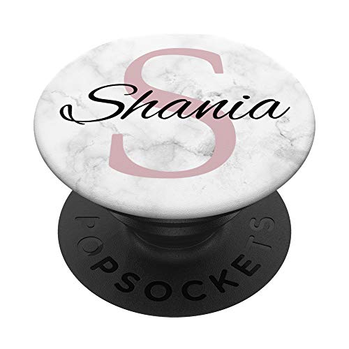 Shania Rosa Monogramm Buchstabe S Mädchen PopSockets mit austauschbarem PopGrip von Phone 4 U Designs