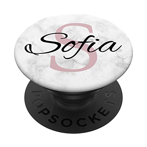 Sofia Rose Rosa Monogramm Buchstabe S Mädchen PopSockets mit austauschbarem PopGrip von Phone 4 U Designs