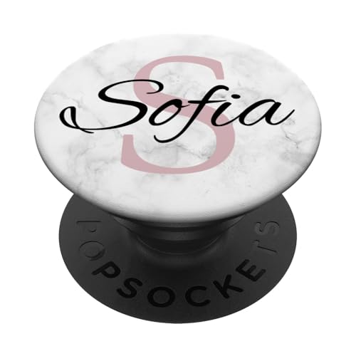 Sofia Rose Rosa Monogramm Buchstabe S Mädchen PopSockets mit austauschbarem PopGrip von Phone 4 U Designs