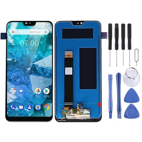 Handy Touch LCD-Anzeige TFT LCD-Bildschirm für für Nokia 7.1 TA-1085 TA-1095 TA-1096 mit Digitalisierer Vollbaugruppe (schwarz) von Phone Accessories