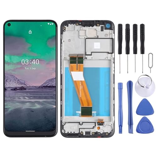 LCD Screen and Digitizer Full Assembly with Frame for Nokia 3.4/5.4 TA-1288 TA-1285 TA-1283 TA-1333 TA-1340 TA-1337 TA-1328 TA-1325(Black) von Phone Accessories