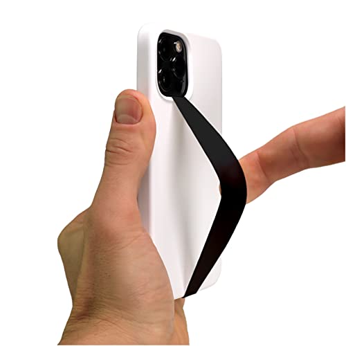 Phone Loops: Silikon Stretch Elastic Phone Strap, Phone Holder for Hand by Phone Loop, Small, Light and Discreet Slim Phone Strap Grip, Secure Phone Hand Holder and Phone Grip Strap, Silikon von Phone Loops