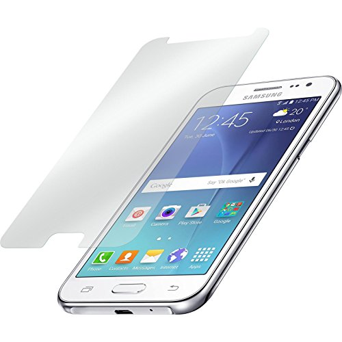 PhoneNatic 1 x Glas-Folie klar kompatibel mit Samsung Galaxy J2 (2015) - Schutzglas für Galaxy J2 (2015) von PhoneNatic