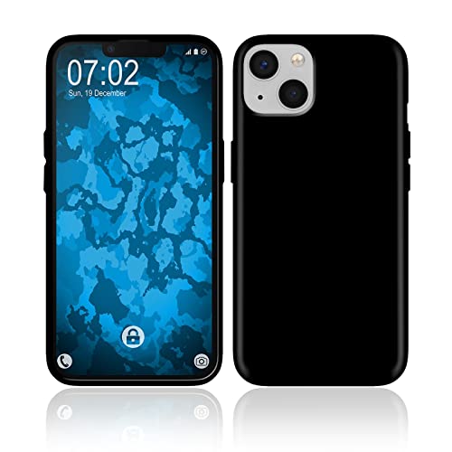 PhoneNatic Case kompatibel mit Apple iPhone 13 - Silikon Hülle transparent Cover (Schwarz) von PhoneNatic