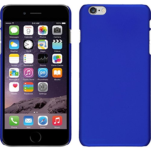 PhoneNatic Case kompatibel mit Apple iPhone 6 Plus / 6s Plus - Hülle blau gummiert Hard-case + 2 Schutzfolien von PhoneNatic