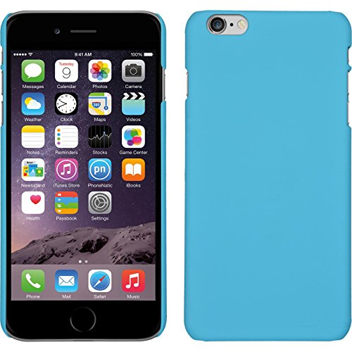 PhoneNatic Case kompatibel mit Apple iPhone 6 Plus / 6s Plus - Hülle hellblau gummiert Hard-case + 2 Schutzfolien von PhoneNatic