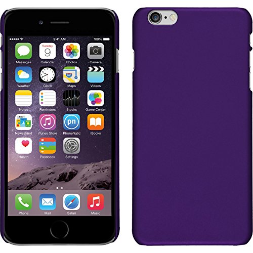 PhoneNatic Case kompatibel mit Apple iPhone 6 Plus / 6s Plus - Hülle lila gummiert Hard-case + 2 Schutzfolien von PhoneNatic