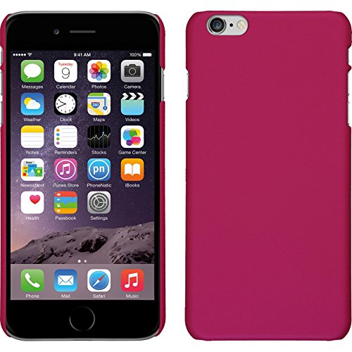 PhoneNatic Case kompatibel mit Apple iPhone 6 Plus / 6s Plus - Hülle pink gummiert Hard-case + 2 Schutzfolien von PhoneNatic