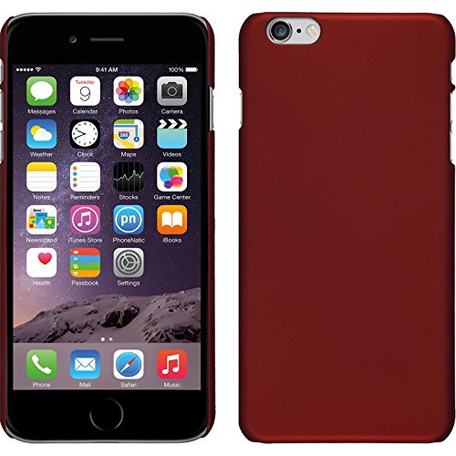 PhoneNatic Case kompatibel mit Apple iPhone 6 Plus / 6s Plus - Hülle rot gummiert Hard-case + 2 Schutzfolien von PhoneNatic