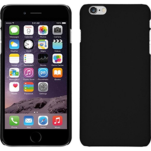 PhoneNatic Case kompatibel mit Apple iPhone 6 Plus / 6s Plus - Hülle schwarz gummiert Hard-case + 2 Schutzfolien von PhoneNatic