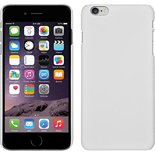 PhoneNatic Case kompatibel mit Apple iPhone 6 Plus / 6s Plus - Hülle weiß gummiert Hard-case + 2 Schutzfolien PhoneNatic Case kompatibel mit Apple iPhone 6 Plus / 6s Plus - Hülle weiß gummiert Hard-case + 2 Schutzfolien von PhoneNatic