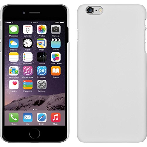 PhoneNatic Case kompatibel mit Apple iPhone 6 Plus / 6s Plus - Hülle weiß gummiert Hard-case + 2 Schutzfolien von PhoneNatic
