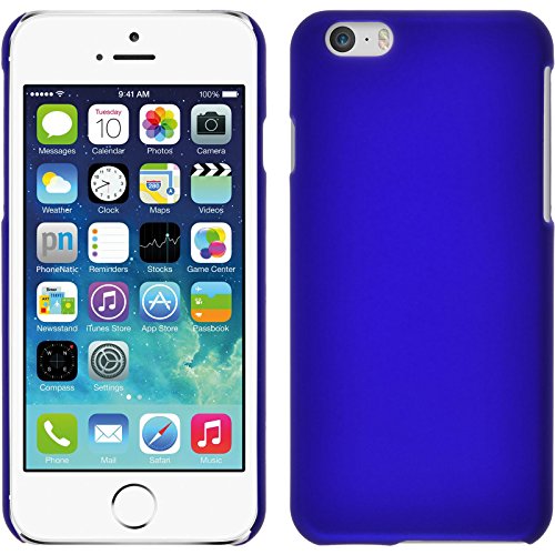 PhoneNatic Case kompatibel mit Apple iPhone 6s / 6 - Hülle blau gummiert Hard-case + 2 Schutzfolien von PhoneNatic