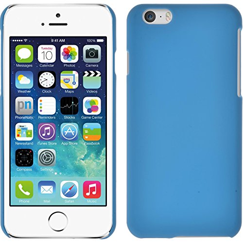 PhoneNatic Case kompatibel mit Apple iPhone 6s / 6 - Hülle hellblau gummiert Hard-case + 2 Schutzfolien von PhoneNatic