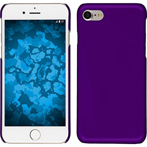 PhoneNatic Case kompatibel mit Apple iPhone 7/8 / SE 2020 - Hülle lila gummiert Hard-case + 2 Schutzfolien von PhoneNatic
