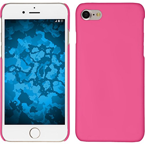 PhoneNatic Case kompatibel mit Apple iPhone 7/8 / SE 2020 - Hülle pink gummiert Hard-case + 2 Schutzfolien von PhoneNatic