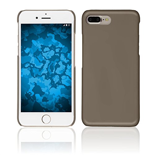 PhoneNatic Case kompatibel mit Apple iPhone 7 Plus / 8 Plus - Hülle Gold gummiert Hard-case + 2 Schutzfolien von PhoneNatic