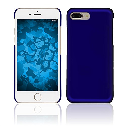 PhoneNatic Case kompatibel mit Apple iPhone 7 Plus / 8 Plus - Hülle blau gummiert Hard-case + 2 Schutzfolien von PhoneNatic