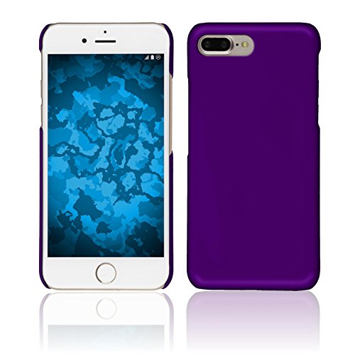 PhoneNatic Case kompatibel mit Apple iPhone 7 Plus / 8 Plus - Hülle lila gummiert Hard-case + 2 Schutzfolien von PhoneNatic