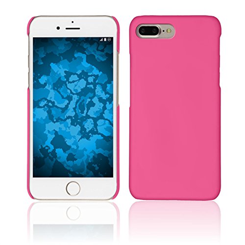 PhoneNatic Case kompatibel mit Apple iPhone 7 Plus / 8 Plus - Hülle pink gummiert Hard-case + 2 Schutzfolien von PhoneNatic