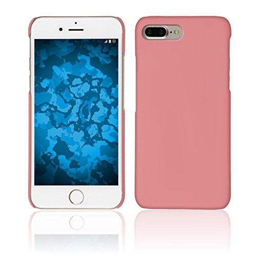 PhoneNatic Case kompatibel mit Apple iPhone 7 Plus / 8 Plus - Hülle rosa gummiert Hard-case + 2 Schutzfolien von PhoneNatic