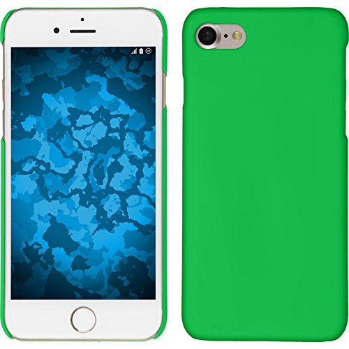 PhoneNatic Case kompatibel mit Apple iPhone 8 - Hülle grün gummiert Hard-case + 2 Schutzfolien von PhoneNatic