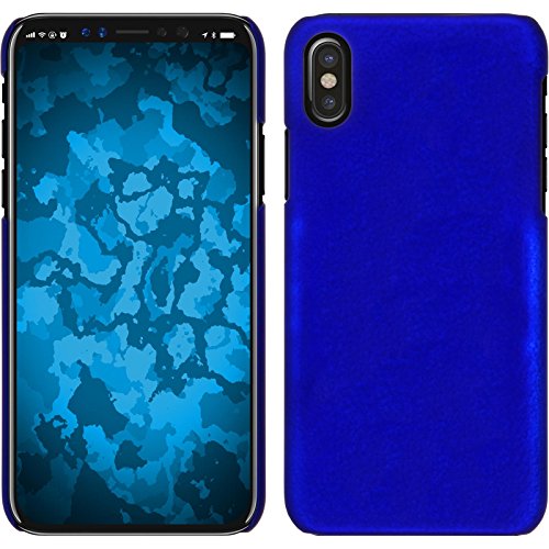 PhoneNatic Case kompatibel mit Apple iPhone X/XS - Hülle blau gummiert Hard-case Cover PhoneNatic Case kompatibel mit Apple iPhone X/XS - Hülle blau gummiert Hard-case Cover von PhoneNatic