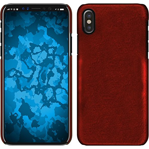 PhoneNatic Case kompatibel mit Apple iPhone X/XS - Hülle rot gummiert Hard-case Cover von PhoneNatic