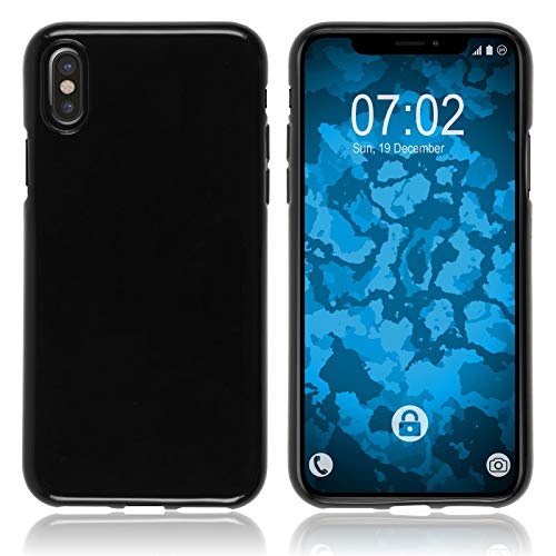 PhoneNatic Case kompatibel mit Apple iPhone XS - schwarz Silikon Hülle Cover von PhoneNatic