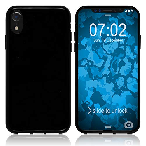 PhoneNatic Case kompatibel mit Apple iPhone Xr - schwarz Silikon Hülle transparent Cover von PhoneNatic