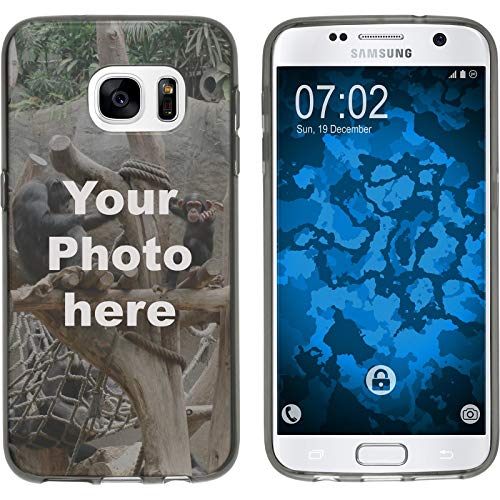 PhoneNatic Case kompatibel mit Galaxy S7 Personalisierte Handyhülle schwarz zum selbst gestalten mit eigenem Foto von PhoneNatic
