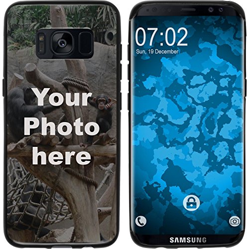 PhoneNatic Case kompatibel mit Galaxy S8 Personalisierte Handyhülle schwarz zum selbst gestalten mit eigenem Foto von PhoneNatic