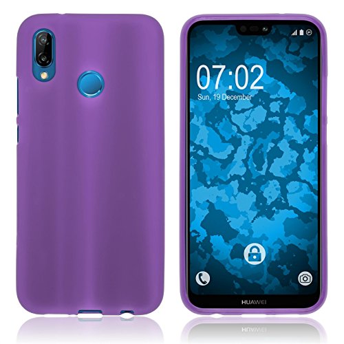PhoneNatic Case kompatibel mit Huawei P20 Lite - lila Silikon Hülle matt Cover von PhoneNatic