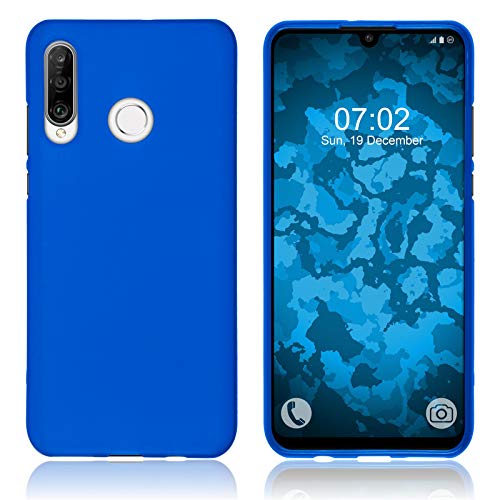 PhoneNatic Case kompatibel mit Huawei P30 Lite / P30 lite New Edition - blau Silikon Hülle matt Cover von PhoneNatic