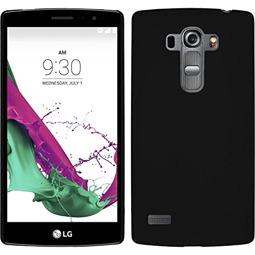 PhoneNatic Case kompatibel mit LG G4s / G4 Beat - Hülle schwarz gummiert Hard-case + 2 Schutzfolien von PhoneNatic