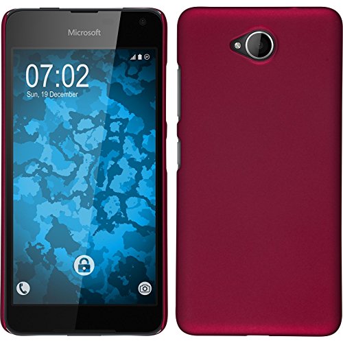 PhoneNatic Case kompatibel mit Microsoft Lumia 650 - Hülle pink gummiert Hard-case Cover von PhoneNatic