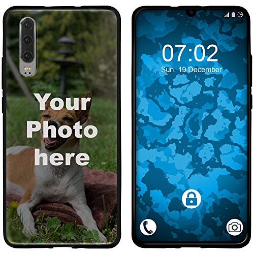 PhoneNatic Case kompatibel mit P30 Personalisierte Handyhülle schwarz zum selbst gestalten mit eigenem Foto von PhoneNatic