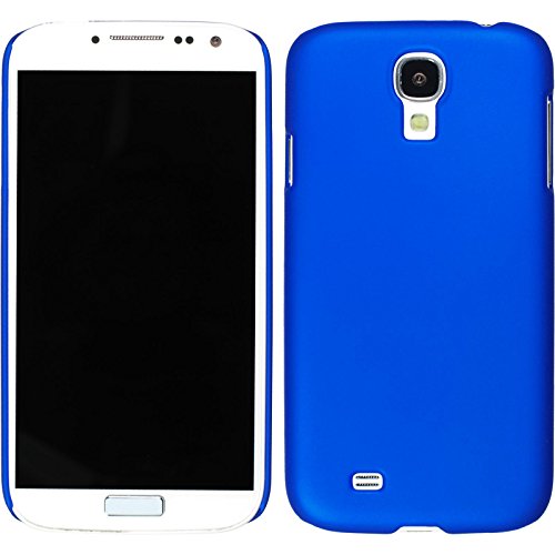 PhoneNatic Case kompatibel mit Samsung Galaxy S4 - Hülle blau gummiert Hard-case + 2 Schutzfolien von PhoneNatic