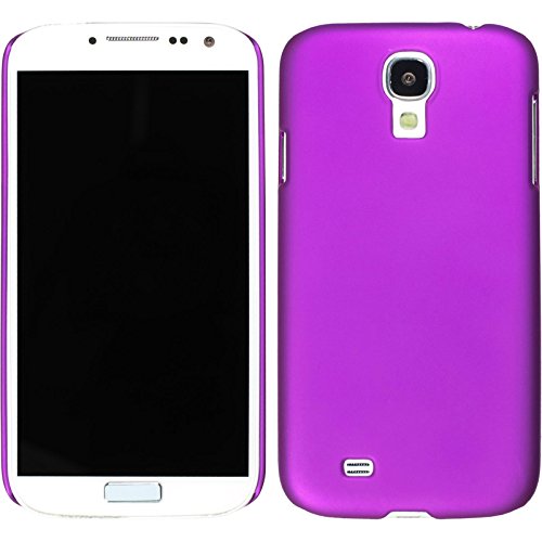 PhoneNatic Case kompatibel mit Samsung Galaxy S4 - Hülle lila gummiert Hard-case + 2 Schutzfolien von PhoneNatic