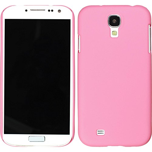 PhoneNatic Case kompatibel mit Samsung Galaxy S4 - Hülle rosa gummiert Hard-case + 2 Schutzfolien von PhoneNatic