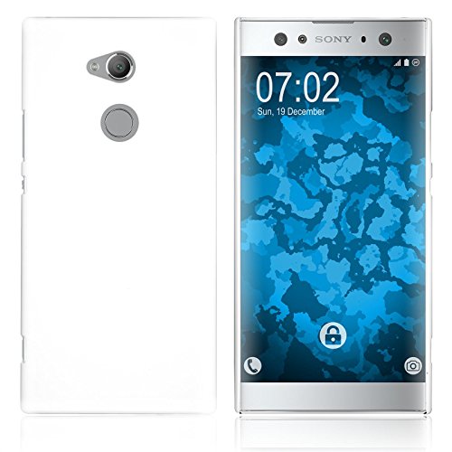 PhoneNatic Case kompatibel mit Sony Xperia XA2 Ultra - Hülle weiß gummiert Hard-case Cover von PhoneNatic