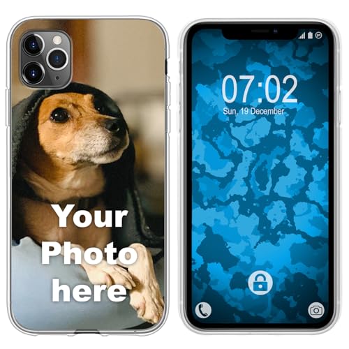 PhoneNatic Case kompatibel mit iPhone 11 Pro Max Personalisierte Handyhülle Clear zum selbst gestalten mit eigenem Foto von PhoneNatic