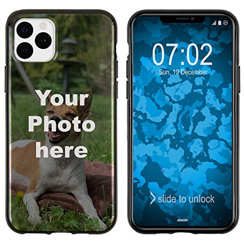 PhoneNatic Case kompatibel mit iPhone 11 Pro Max Personalisierte Handyhülle schwarz zum selbst gestalten mit eigenem Foto von PhoneNatic